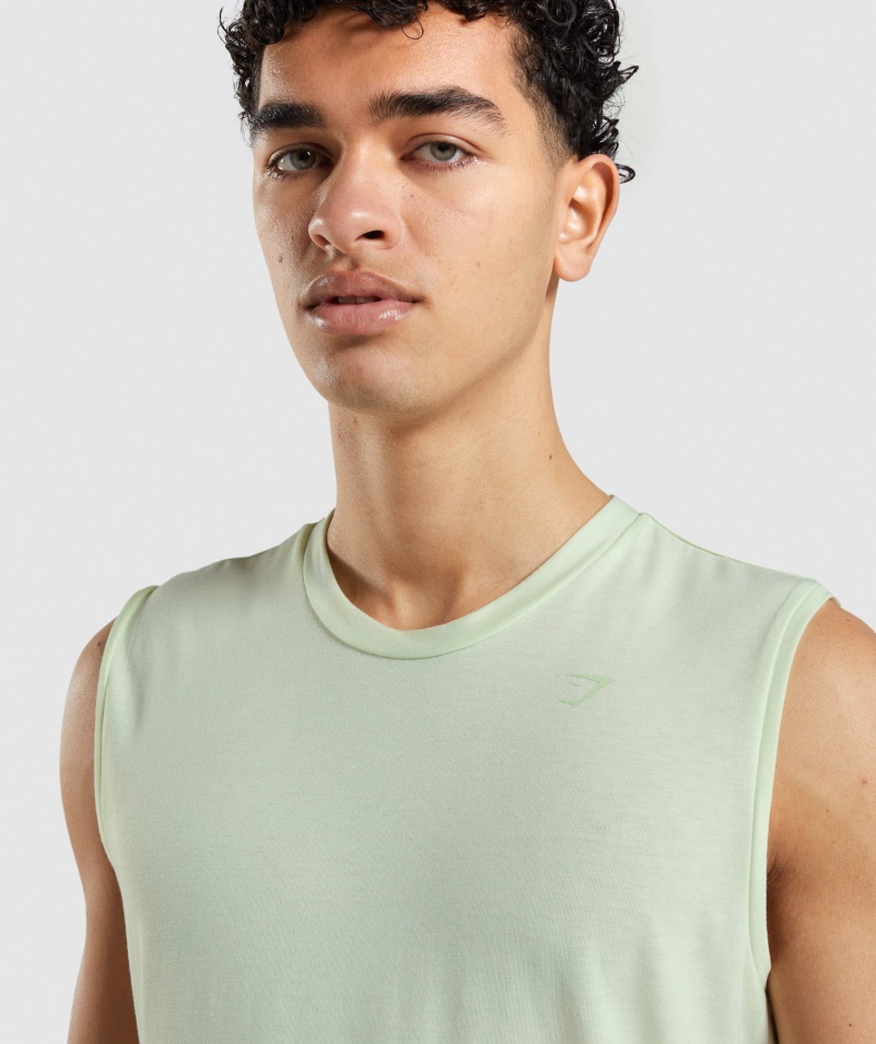 Gymshark Studio Zosilniť Tank Uhorka Zelená