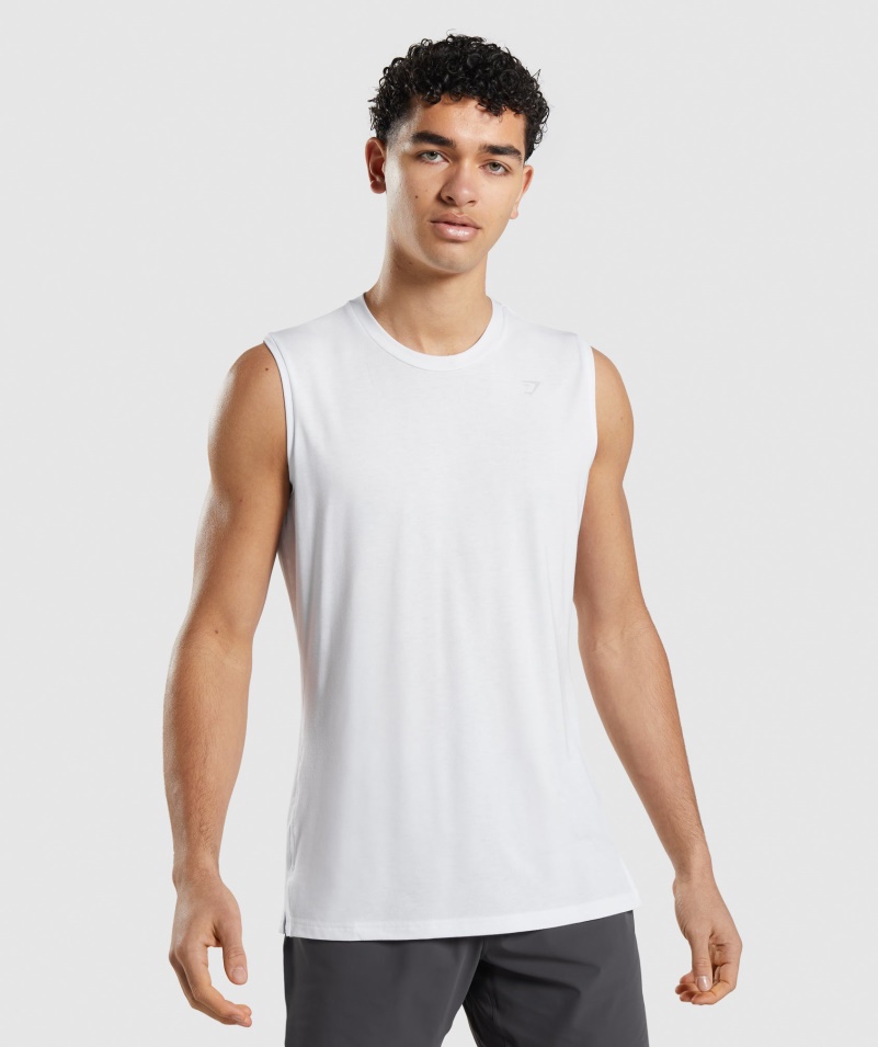 Gymshark Studio Zosilniť Tank White