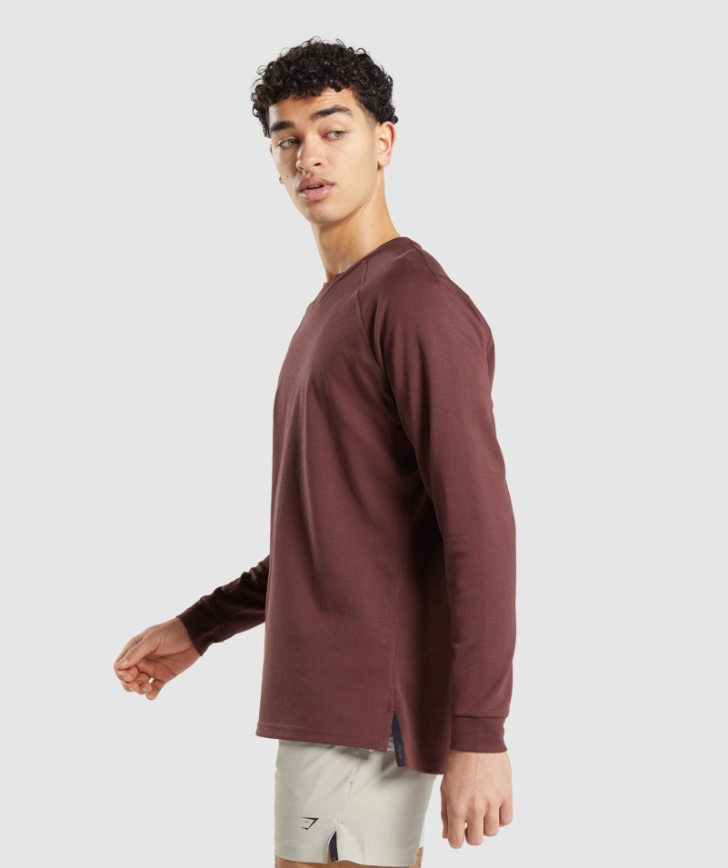 Gymshark Studio Crew čerešňovo Hnedá