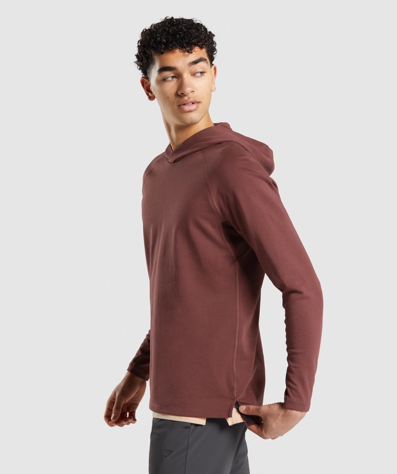 Mikina Gymshark Studio čerešňovo Hnedá
