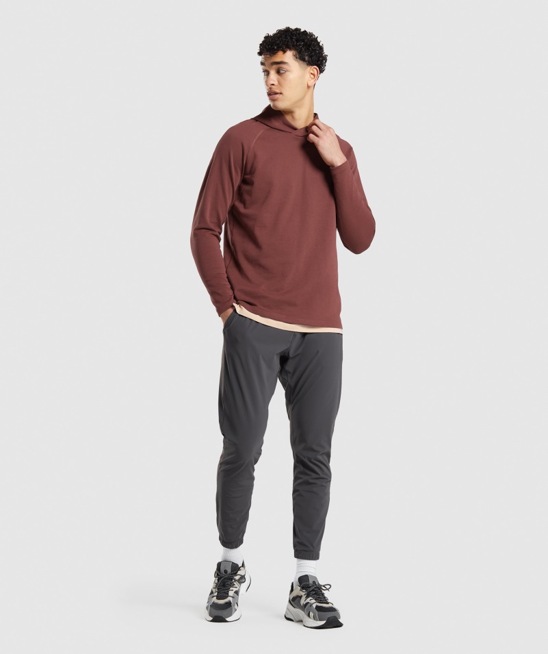Mikina Gymshark Studio čerešňovo Hnedá