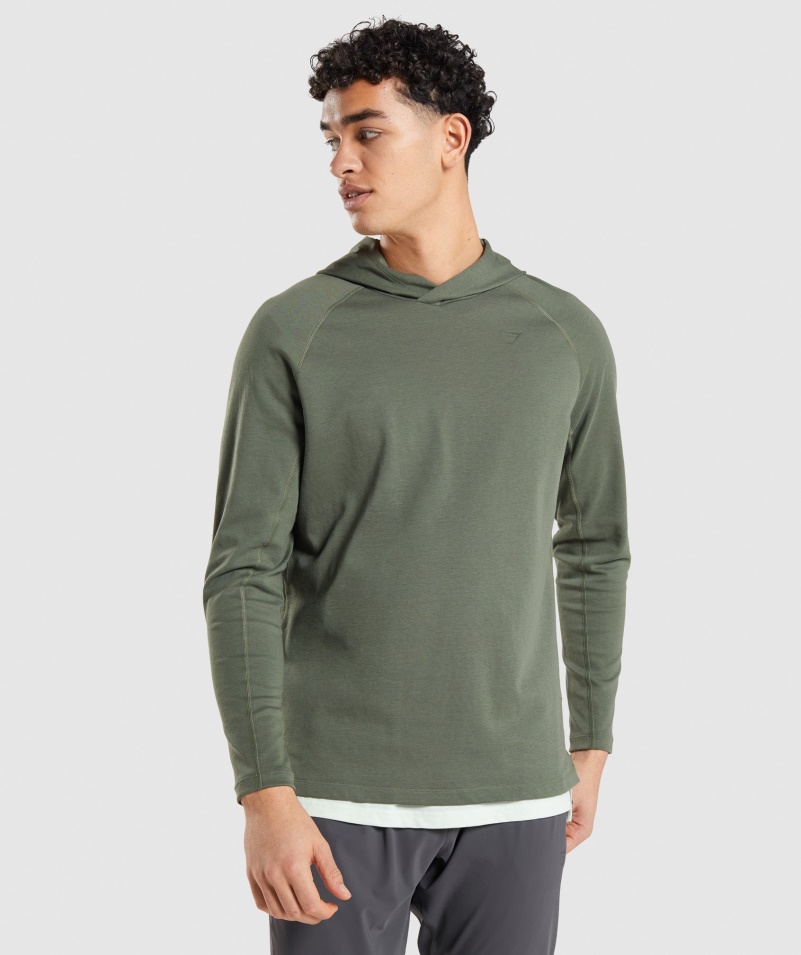 Gymshark Studio Mikina S Kapucňou Core Olive