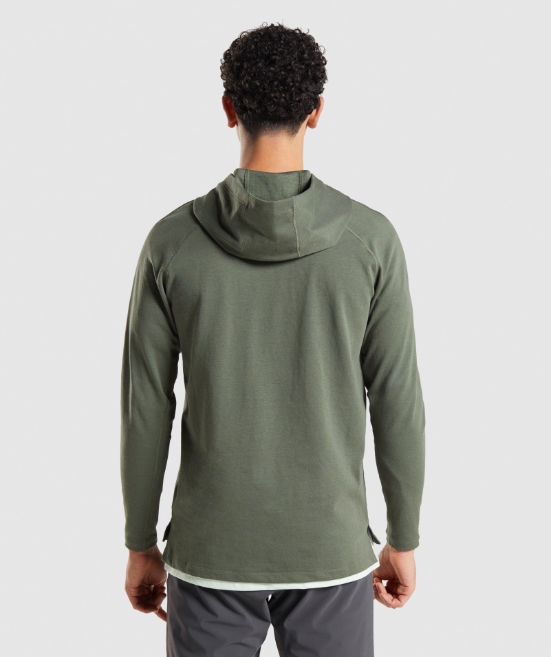 Gymshark Studio Mikina S Kapucňou Core Olive