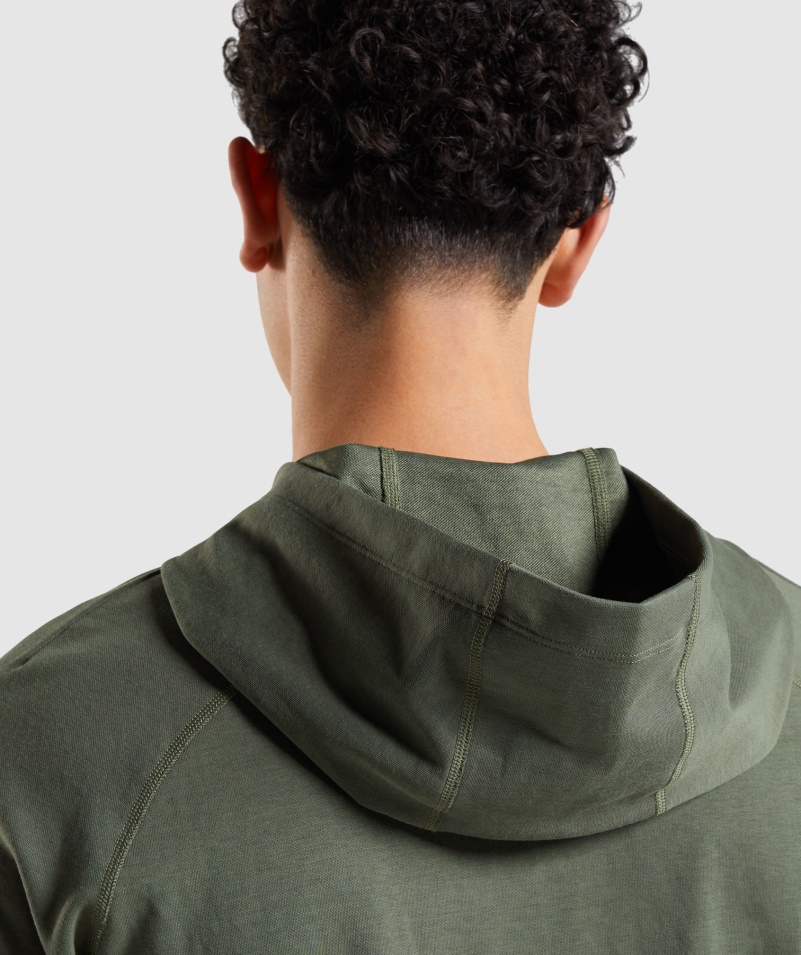 Gymshark Studio Mikina S Kapucňou Core Olive