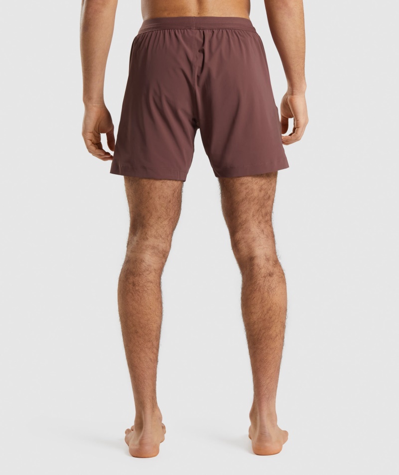 šortky Gymshark Studio Cherry Hnedé