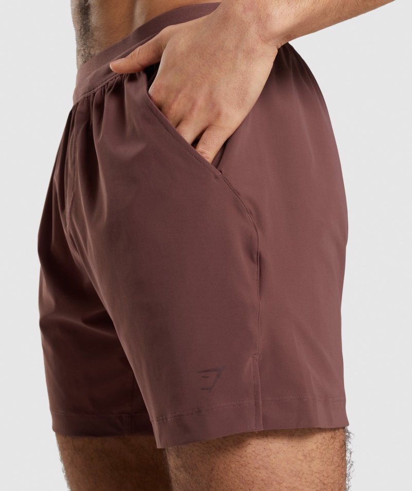 šortky Gymshark Studio Cherry Hnedé