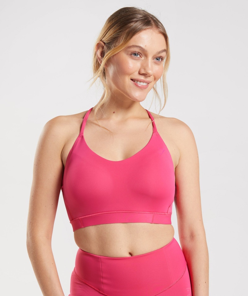 Gymshark Studio športová Podprsenka Ibištek Ružová