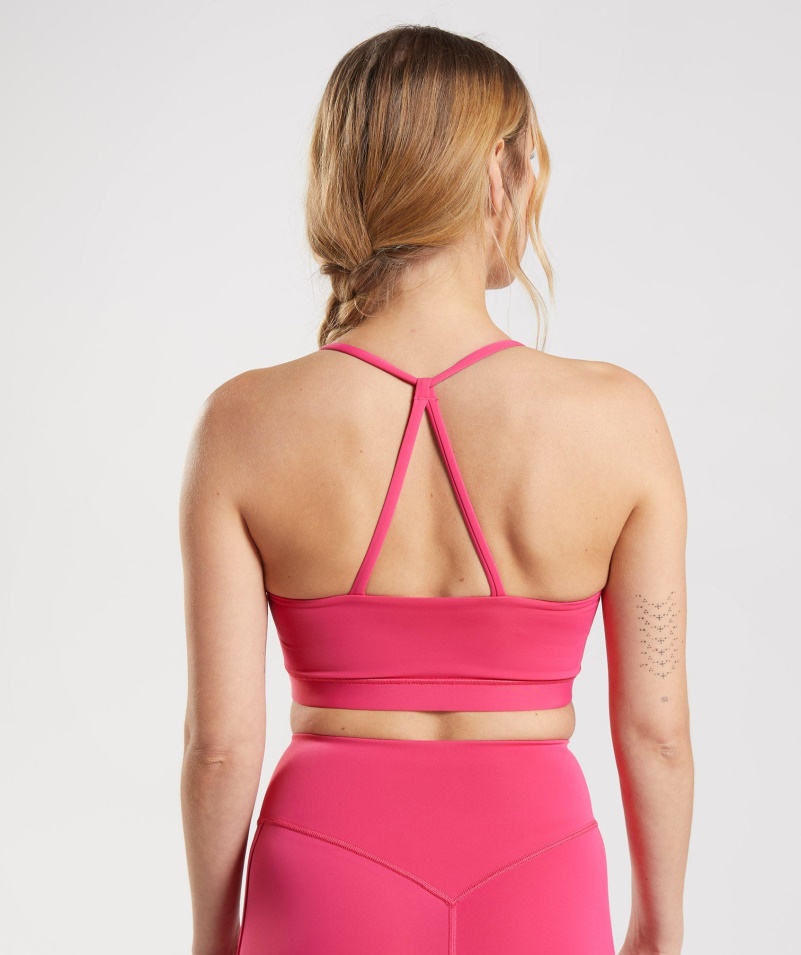 Gymshark Studio športová Podprsenka Ibištek Ružová