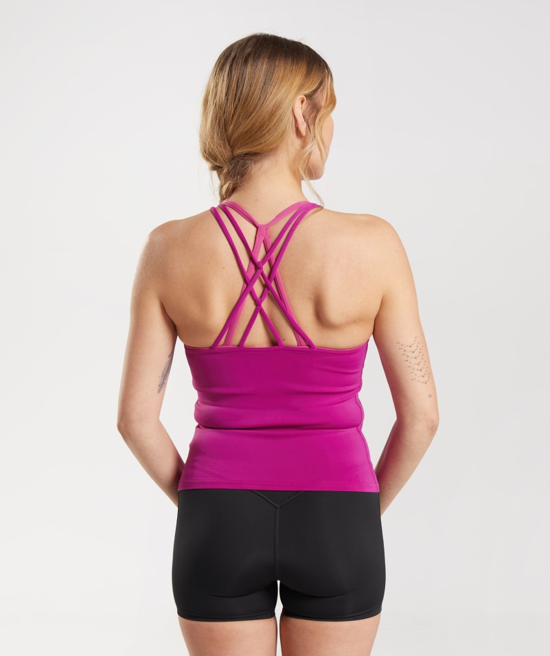 Gymshark Studio Tank Drak Ružový