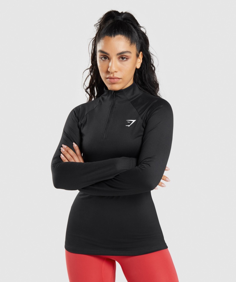 Gymshark Training 1/4 Zips Black