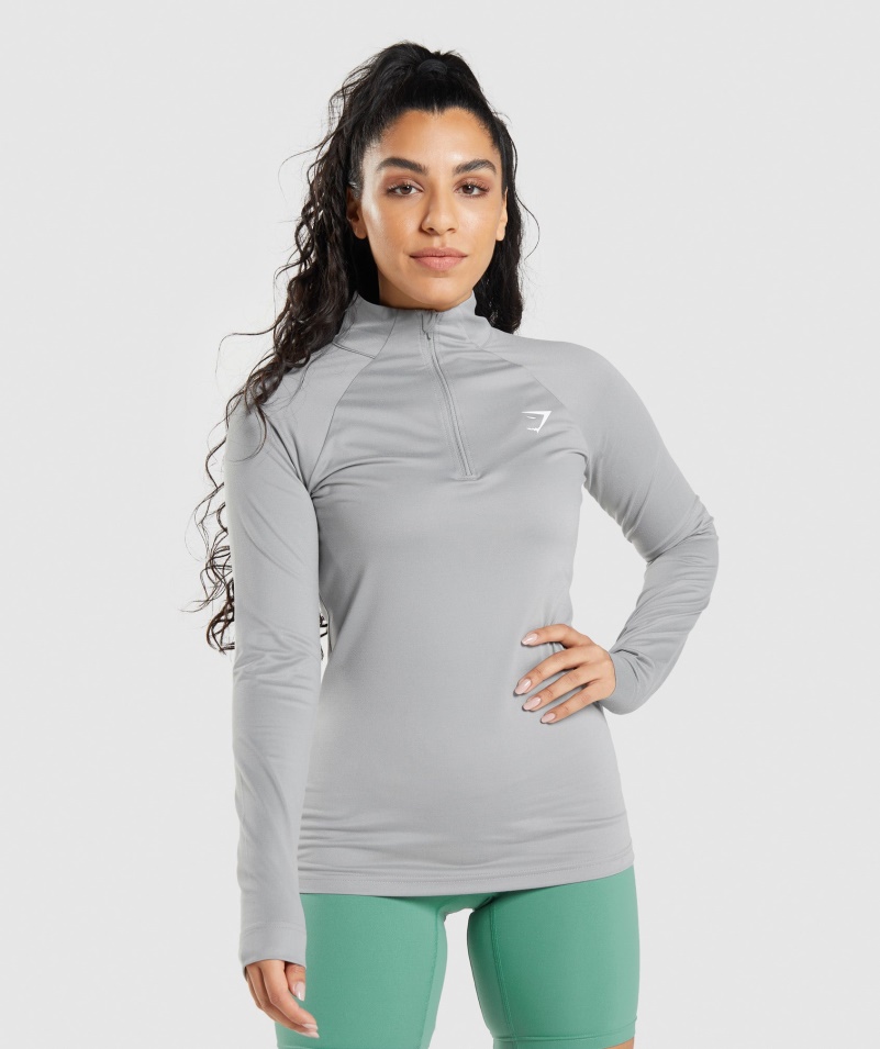 Gymshark Training 1/4 Zip Smokey Gray