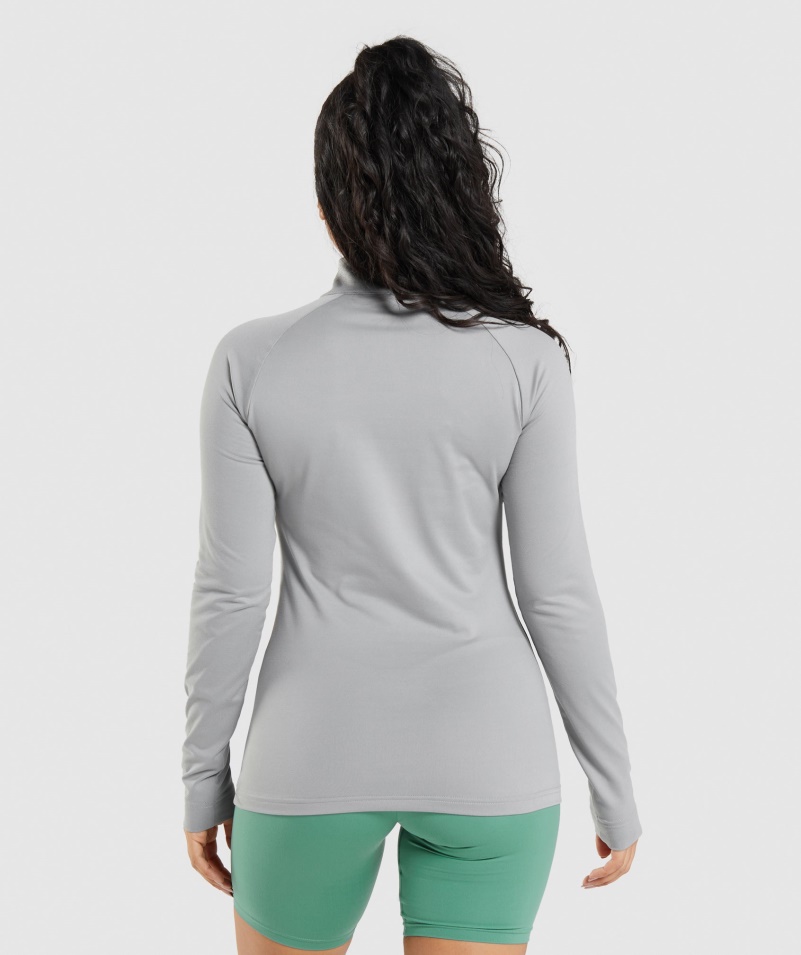 Gymshark Training 1/4 Zip Smokey Gray