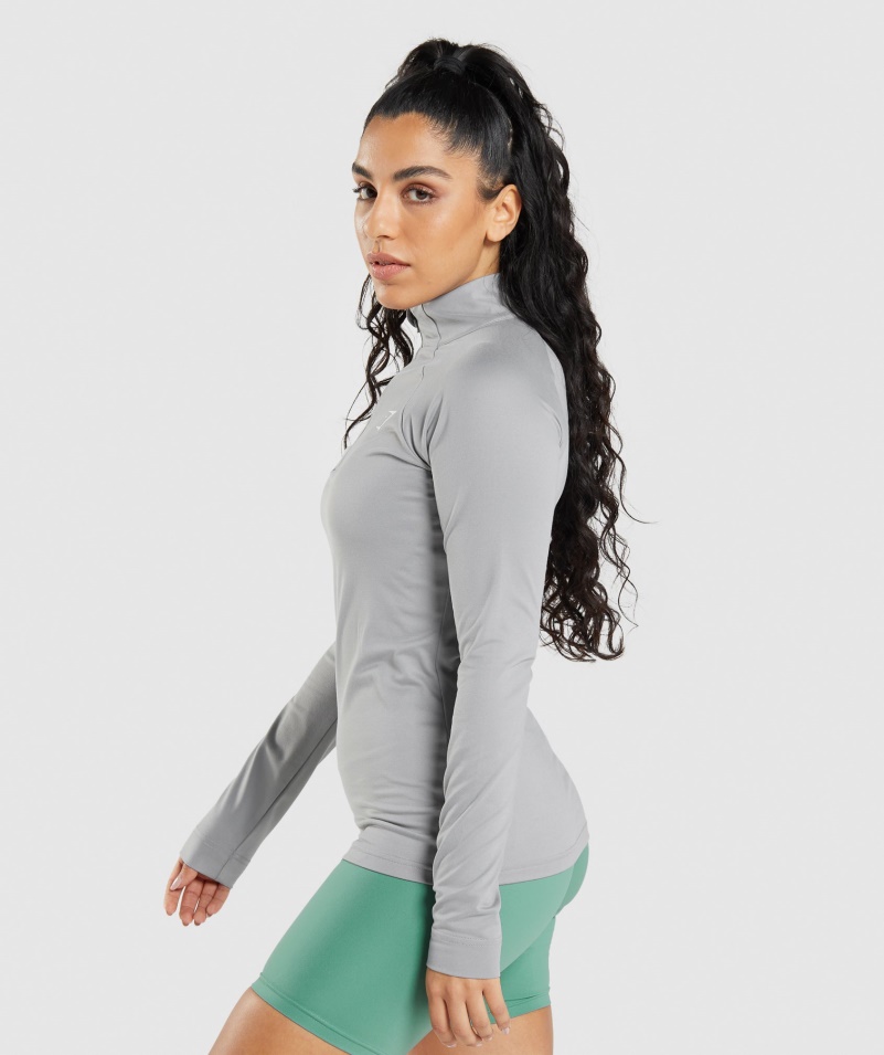 Gymshark Training 1/4 Zip Smokey Gray