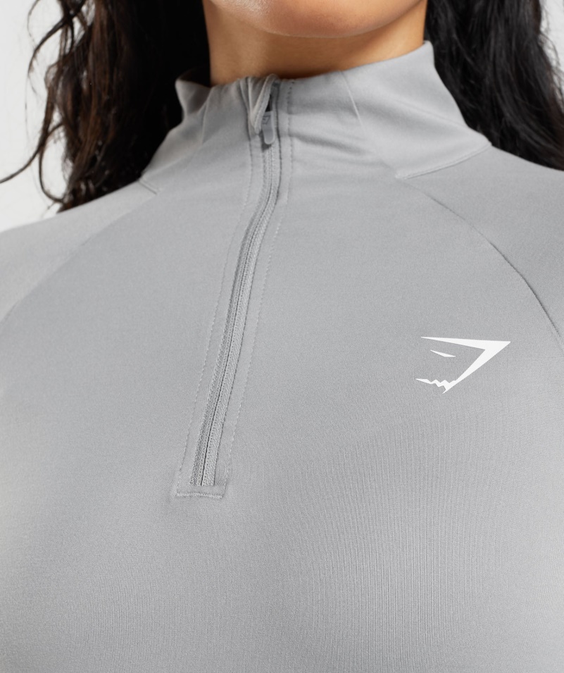 Gymshark Training 1/4 Zip Smokey Gray