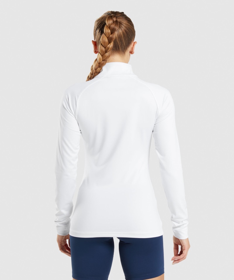 Gymshark Training 1/4 Zips White