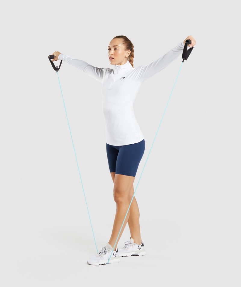 Gymshark Training 1/4 Zips White