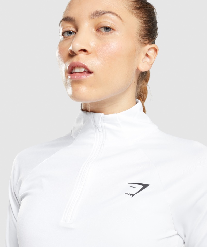Gymshark Training 1/4 Zips White