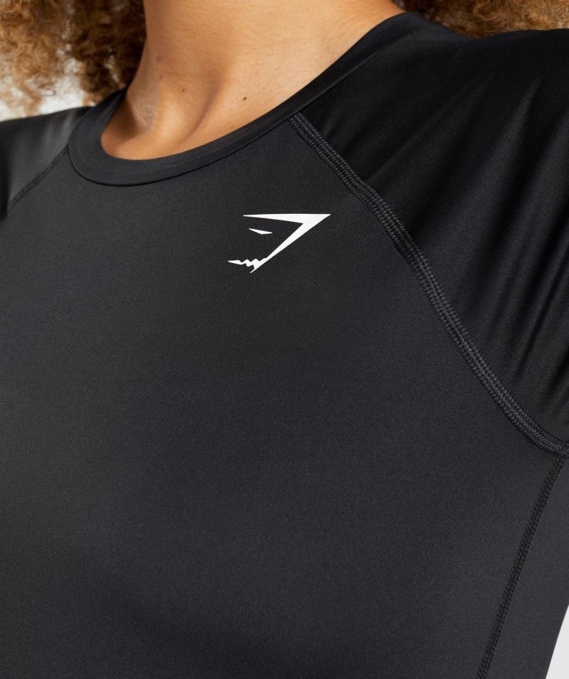 Gymshark Tréningové Základné Tričko čierne