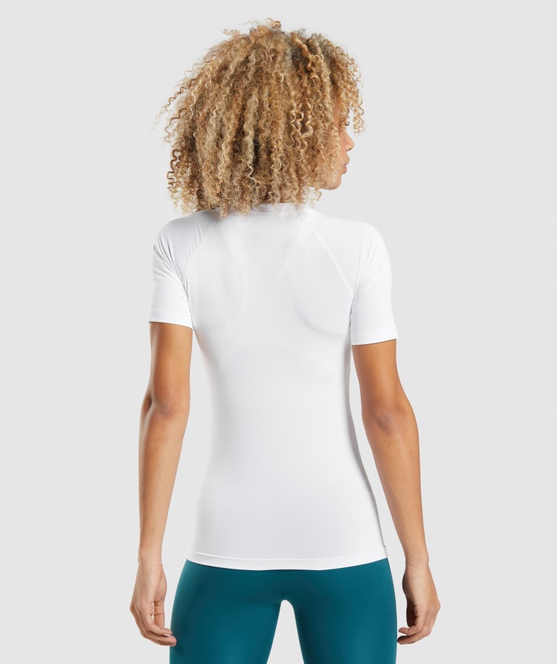 Gymshark Tréning Baselayer Tričko Biele
