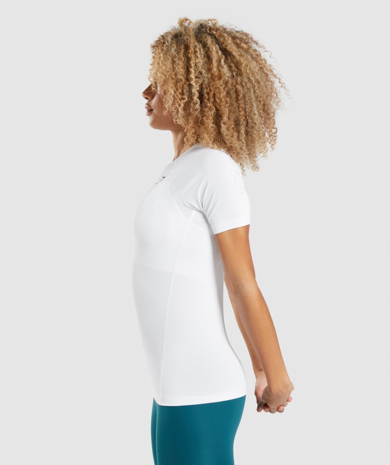 Gymshark Tréning Baselayer Tričko Biele