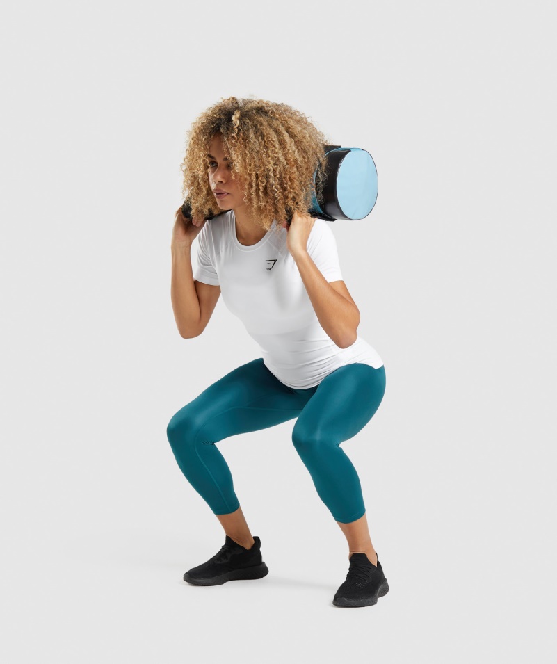 Gymshark Tréning Baselayer Tričko Biele