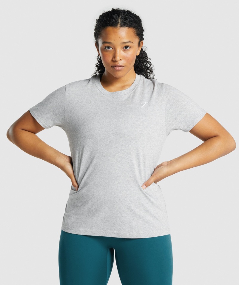 Gymshark Training Basic Tee Svetlosivá Marl