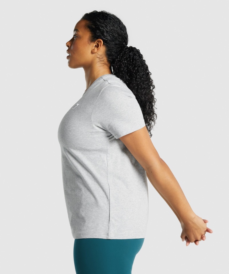 Gymshark Training Basic Tee Svetlosivá Marl