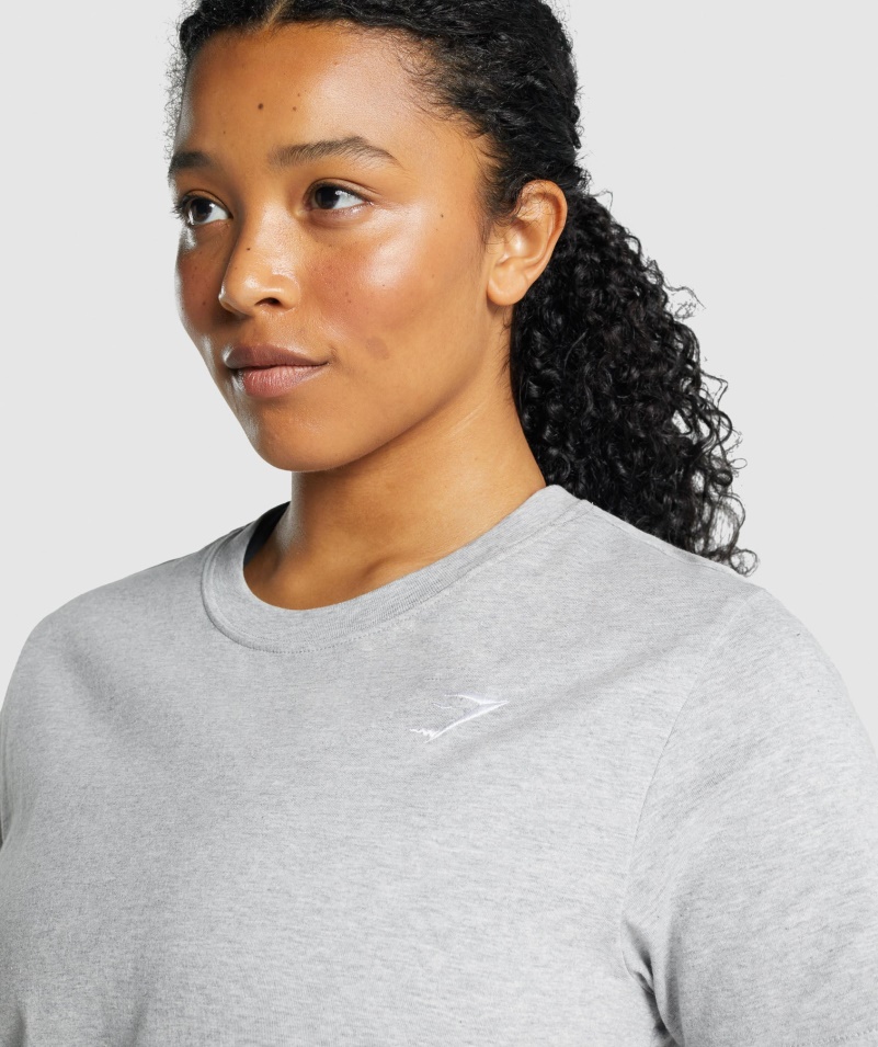 Gymshark Training Basic Tee Svetlosivá Marl
