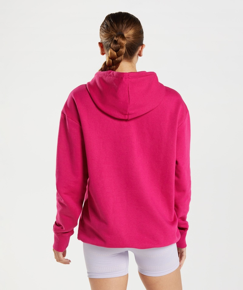 Gymshark Tréning Priateľ Mikina S Kapucňou Purpurová Ružová