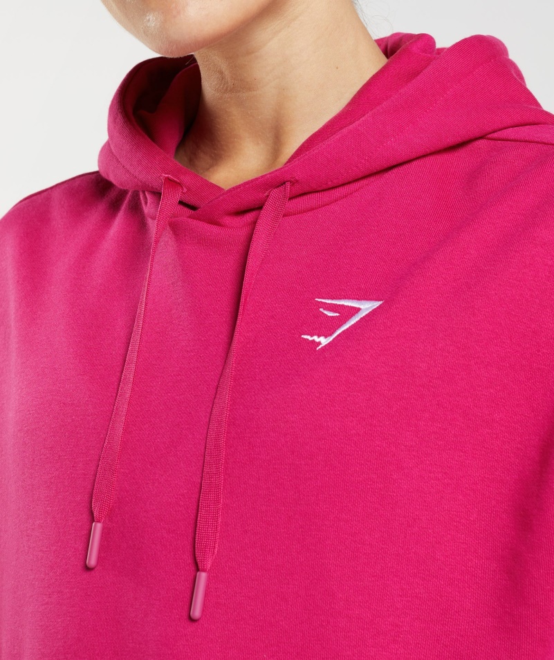 Gymshark Tréning Priateľ Mikina S Kapucňou Purpurová Ružová