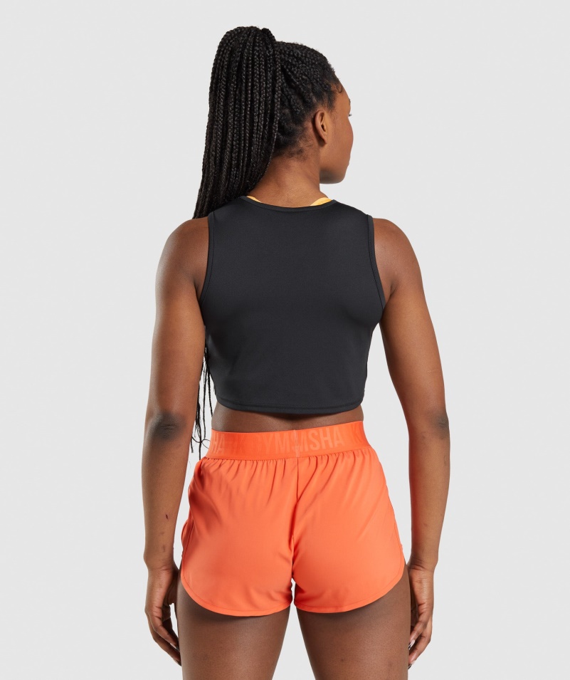 Gymshark Tréningový Crop Tank čierny