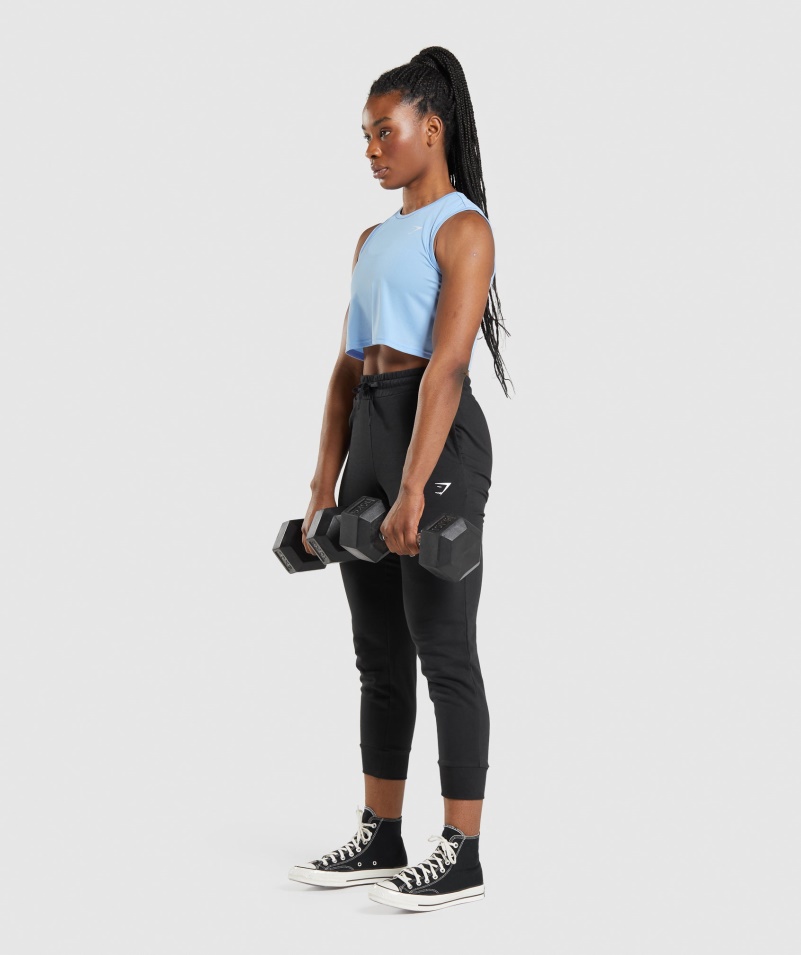 Gymshark Tréningová Plodina Tank Mesačný Kameň Modrý