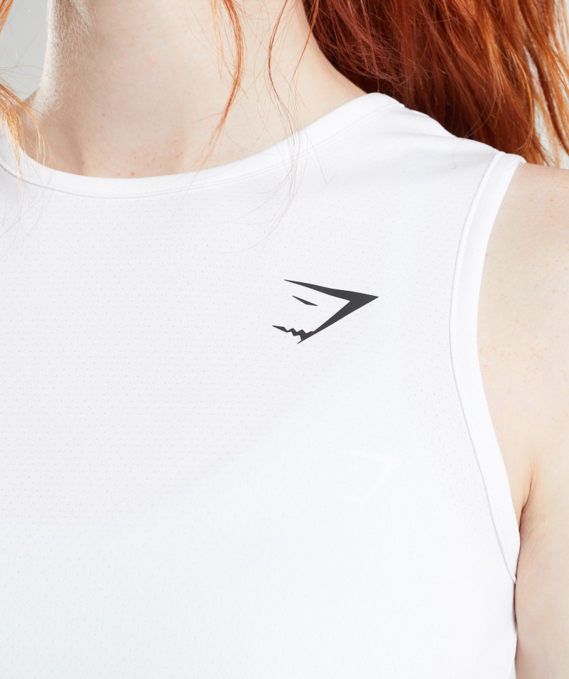 Gymshark Tréningová Plodina Tank Biela