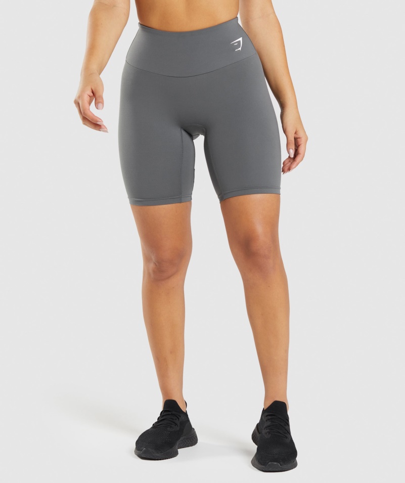 Gymshark Tréningové Cyklistické šortky Uhľovo šedé