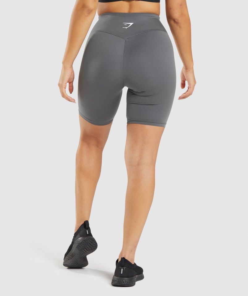 Gymshark Tréningové Cyklistické šortky Uhľovo šedé