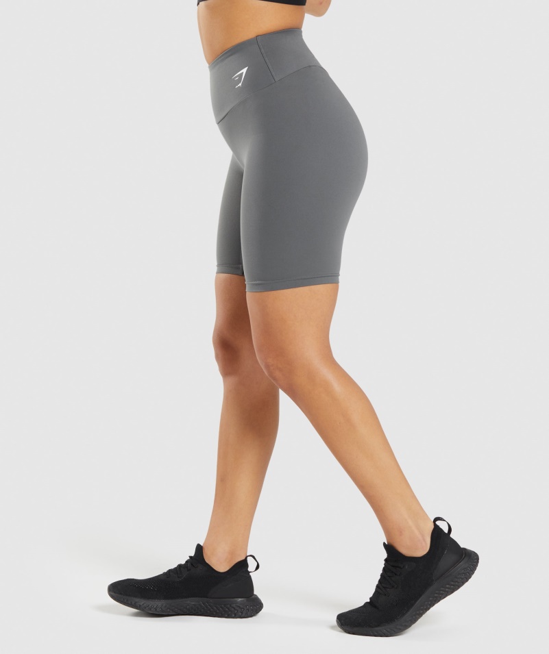 Gymshark Tréningové Cyklistické šortky Uhľovo šedé