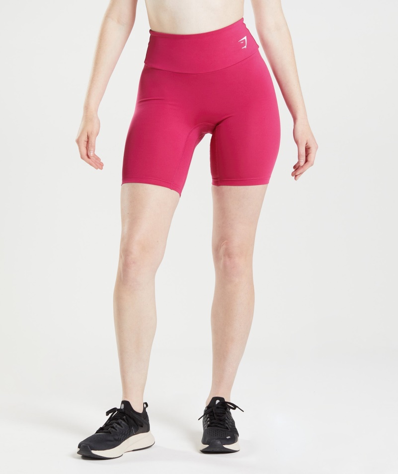 Gymshark Tréningové Cyklistické šortky Magenta Pink