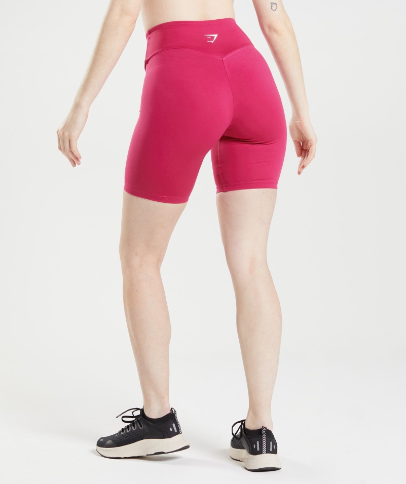 Gymshark Tréningové Cyklistické šortky Magenta Pink
