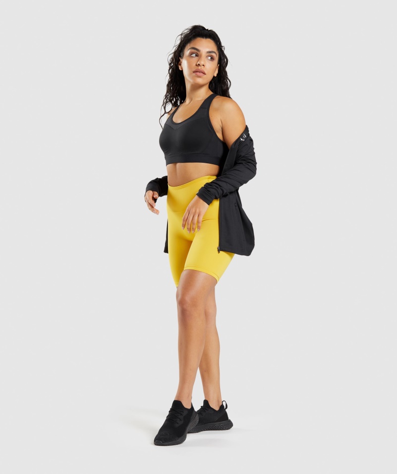 Gymshark Tréningové Cyklistické šortky Medailón žlté