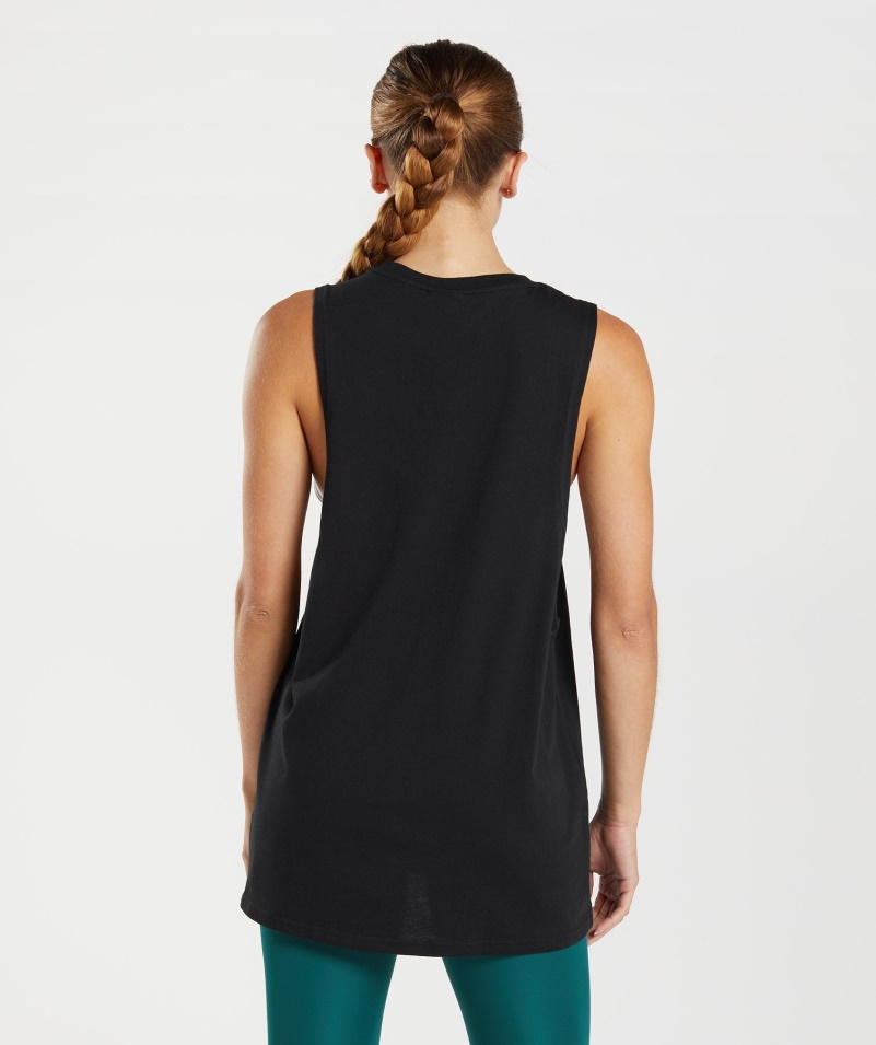 Gymshark Tréning Drop Arm Women Tank Black