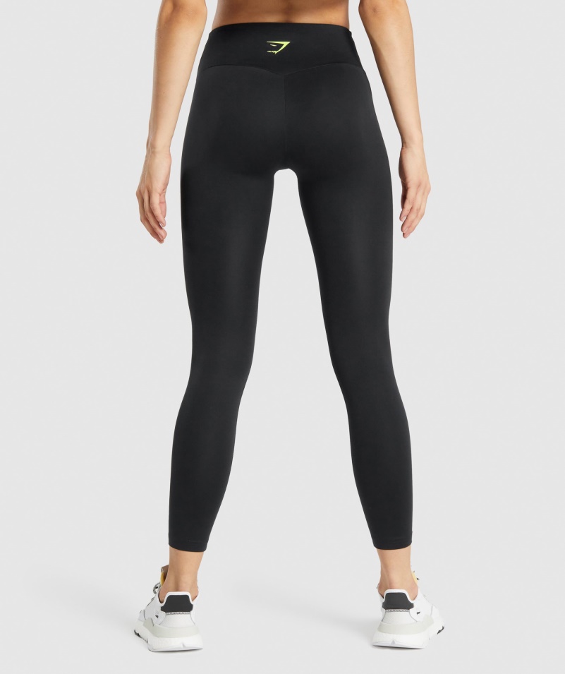 Gymshark Tréningové Grafické Legíny čierne