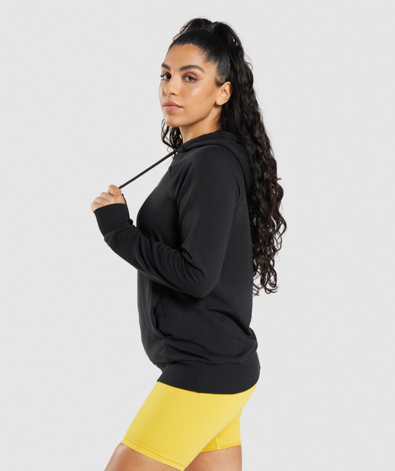 Gymshark Tréning Mikina S Kapucňou čierne ženy