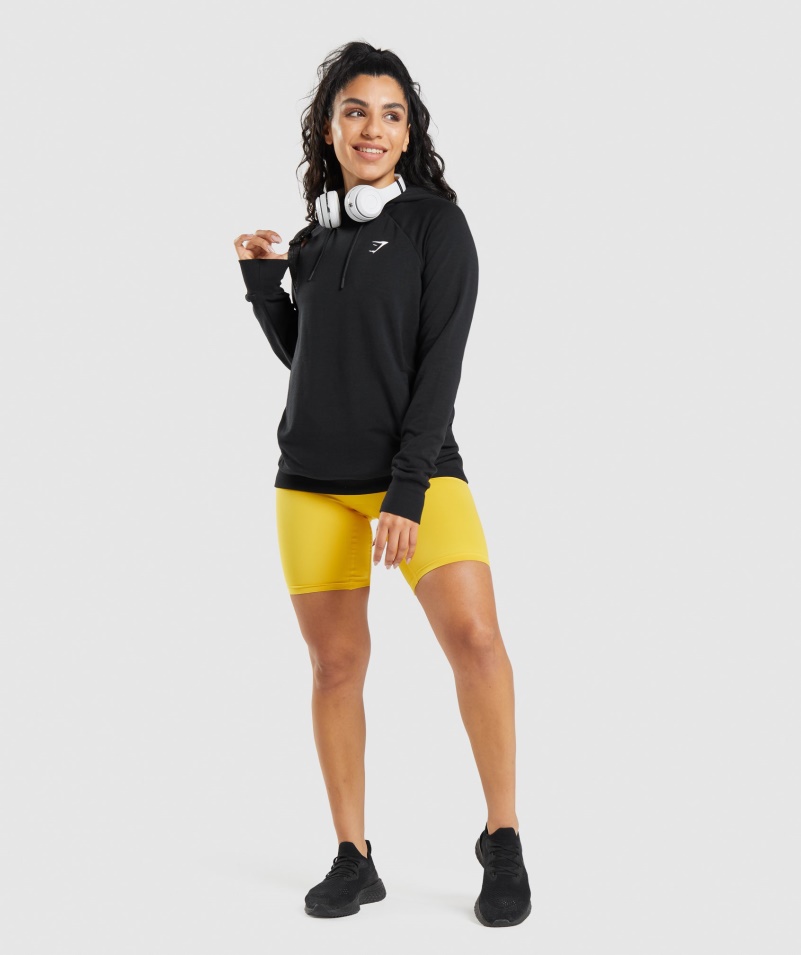 Gymshark Tréning Mikina S Kapucňou čierne ženy