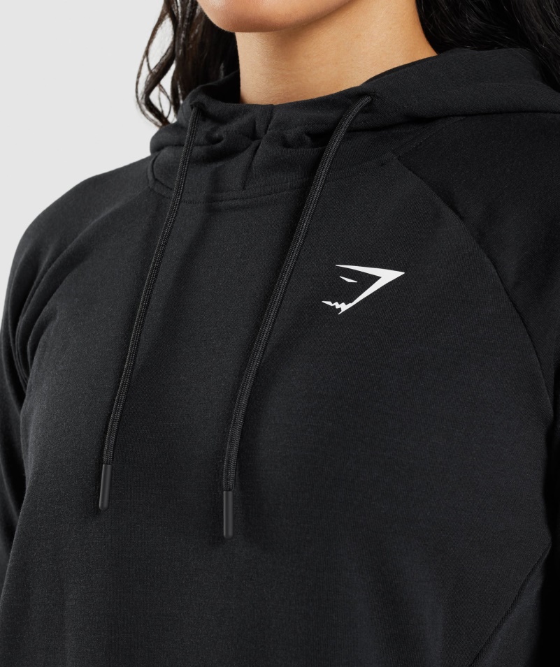 Gymshark Tréning Mikina S Kapucňou čierne ženy