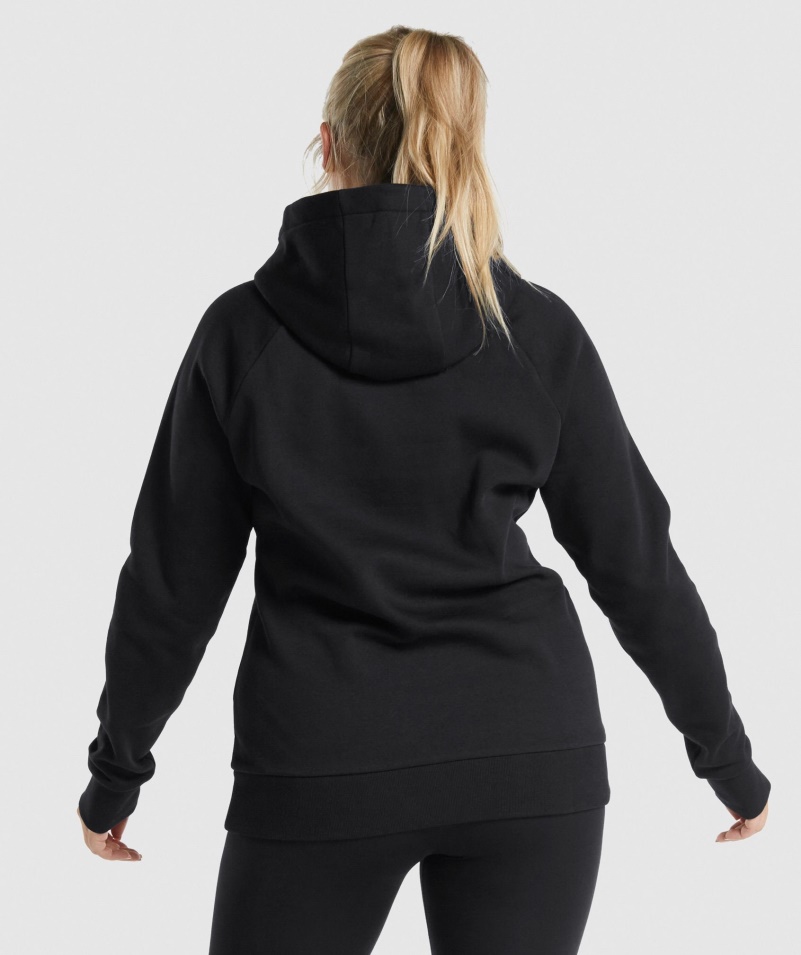 Gymshark Tréningová Mikina S Kapucňou čierna