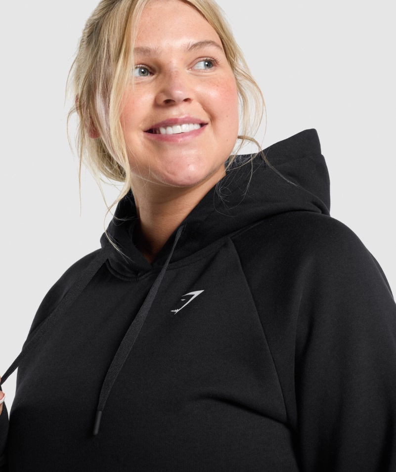 Gymshark Tréningová Mikina S Kapucňou čierna