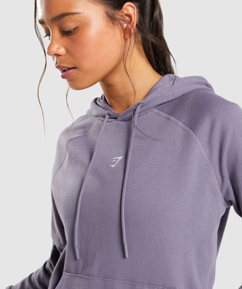 Gymshark Tréningová Mikina S Kapucňou Ortuť Fialová