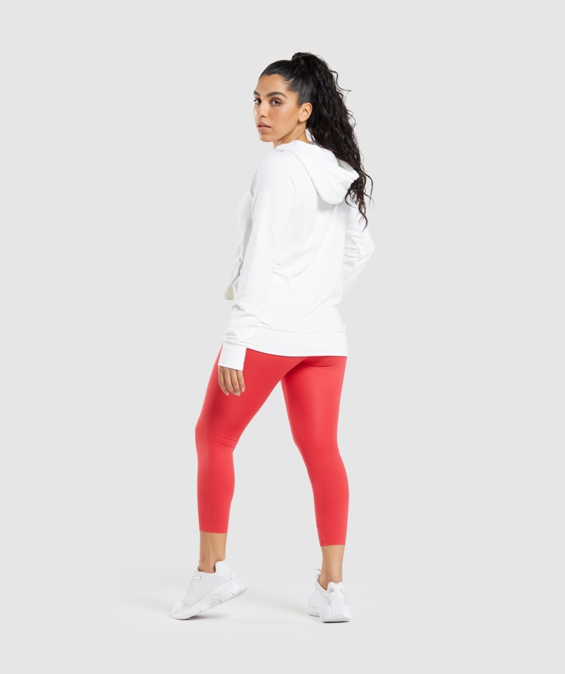 Gymshark Tréningová Mikina S Kapucňou Biela
