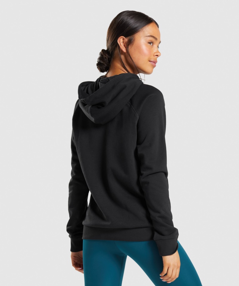 Gymshark Tréningová Mikina S Kapucňou Dámska čierna