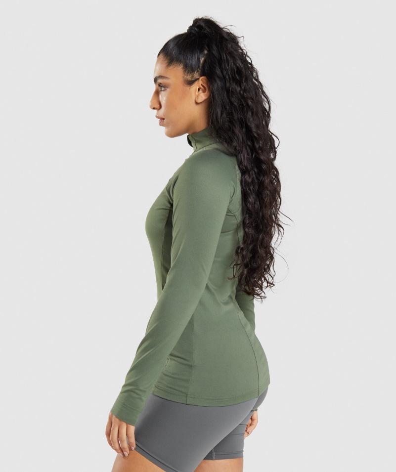 Gymshark Tréningová Bunda Jadro Olivová